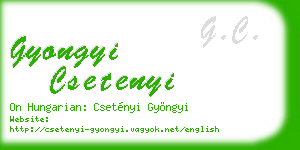 gyongyi csetenyi business card