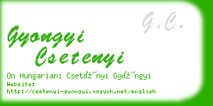 gyongyi csetenyi business card